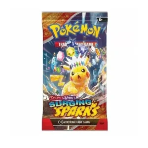 Surging Sparks Booster Pack Pikachu art