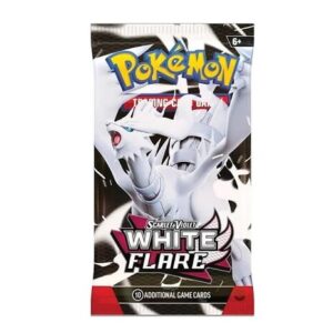 Pokémon Scarlet Violet White Flare boosterpack met 11 trading cards voor verzamelaars en collectors