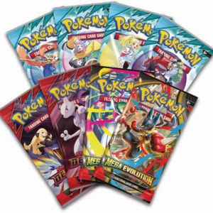 Collectie van verschillende Pokémon TCG booster packs met zeldzame kaarten voor verzamelaars